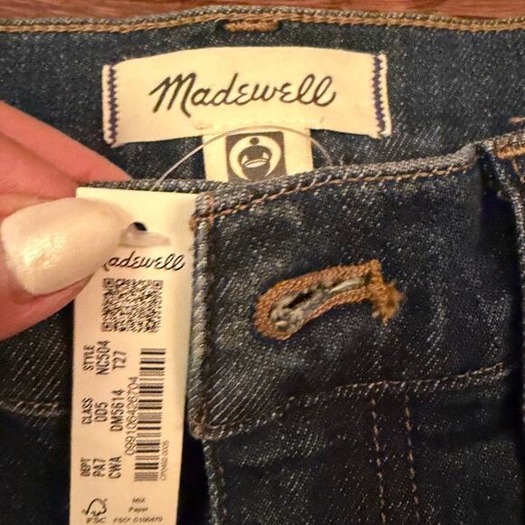 Madewell Women’s Tomboy Straight 27 Tall Dark Wash Jeans NWT - Picture 5 of 7
